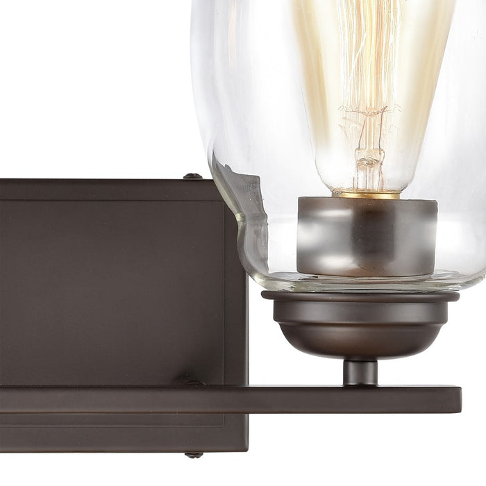 Atlas Lighting Calistoga 14'' Wide 2Lt Vanity Light, Bronze/Clear