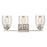 Atlas Lighting Calistoga 22'' Wide 3Lt Vanity Light, Nickel/Clear