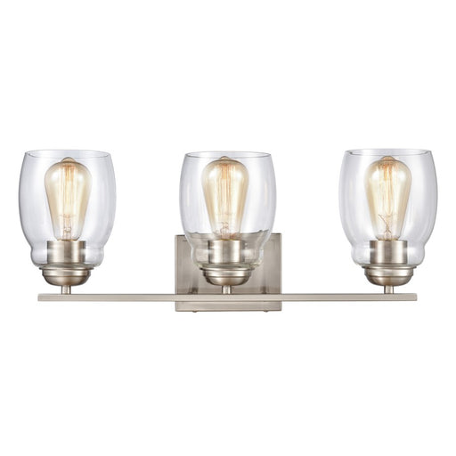 Atlas Lighting Calistoga 22'' Wide 3Lt Vanity Light, Nickel/Clear