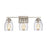 Atlas Lighting Calistoga 22'' Wide 3Lt Vanity Light, Nickel/Clear