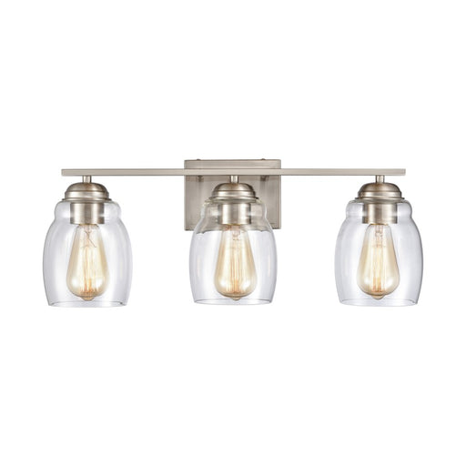 Atlas Lighting Calistoga 22'' Wide 3Lt Vanity Light, Nickel/Clear