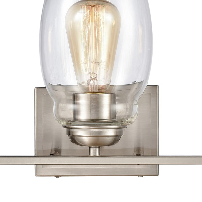 Atlas Lighting Calistoga 22'' Wide 3Lt Vanity Light, Nickel/Clear