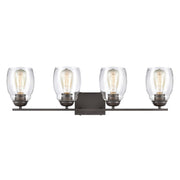 Atlas Lighting Calistoga 30.5'' Wide 4Lt Vanity Light, Bronze/Clear - WL11243-BZ