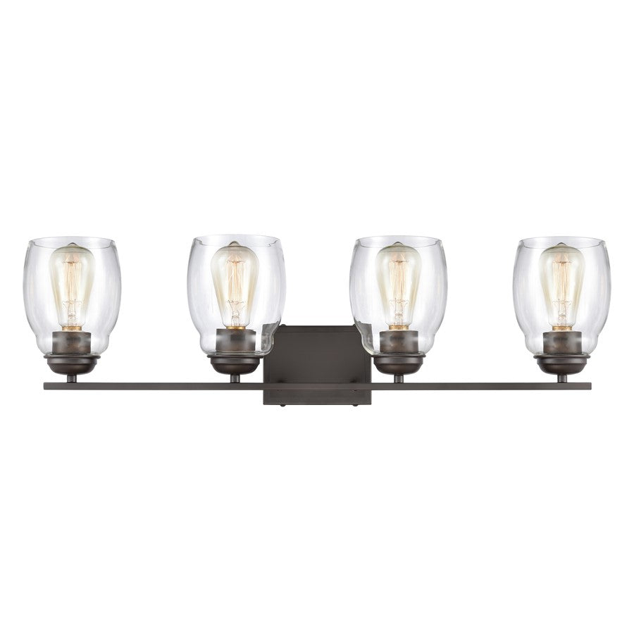 Atlas Lighting Calistoga 30.5'' Wide 4Lt Vanity Light, Bronze/Clear - WL11243-BZ