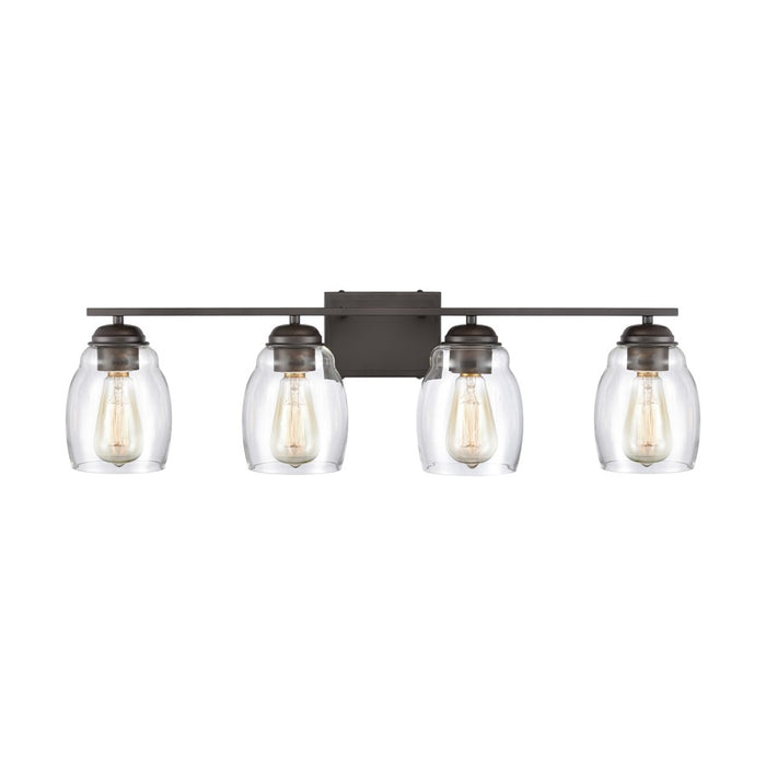 Atlas Lighting Calistoga 30.5'' Wide 4Lt Vanity Light, Bronze/Clear