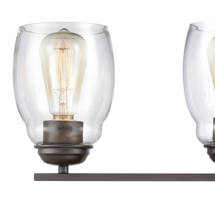 Atlas Lighting Calistoga 30.5'' Wide 4Lt Vanity Light, Bronze/Clear