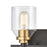 Atlas Lighting Cambria 13''W 2Lt Vanity Light, Matte Black/Clear