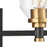 Atlas Lighting Cambria 20''W 3Lt Vanity Light, Matte Black/Clear