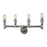 Atlas Lighting Cast Iron Pipe 28'' Wide 4Lt Vanity Light, Zinc