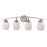 Atlas Lighting Casual Mission 28''W 4Lt Vanity Light, Nickel/White