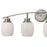 Atlas Lighting Casual Mission 28''W 4Lt Vanity Light, Nickel/White