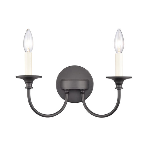 Atlas Lighting Cecil 14'' Wide 2Lt Vanity Light, Matte Black