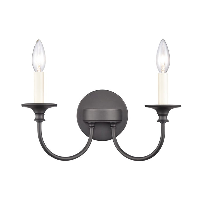 Atlas Lighting Cecil 14'' Wide 2Lt Vanity Light, Matte Black