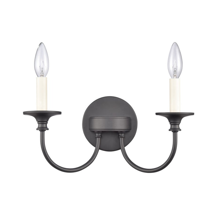 Atlas Lighting Cecil 14'' Wide 2Lt Vanity Light, Matte Black