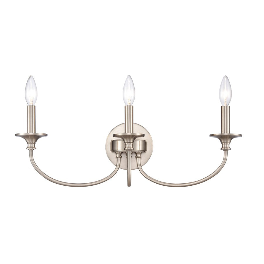 Atlas Lighting Cecil 22'' Wide 3Lt Vanity Light, Brushed Nickel - WL11250-NK