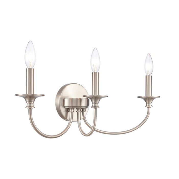 Atlas Lighting Cecil 22'' Wide 3Lt Vanity Light, Brushed Nickel