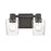 Atlas Lighting Celia 12'' Wide 2Lt Vanity Light, Matte Black/Clear