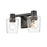 Atlas Lighting Celia 12'' Wide 2Lt Vanity Light, Matte Black/Clear