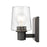 Atlas Lighting Celia 5'' Wide 1Lt Vanity Light, Matte Black/Clear