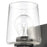 Atlas Lighting Celia 5'' Wide 1Lt Vanity Light, Matte Black/Clear