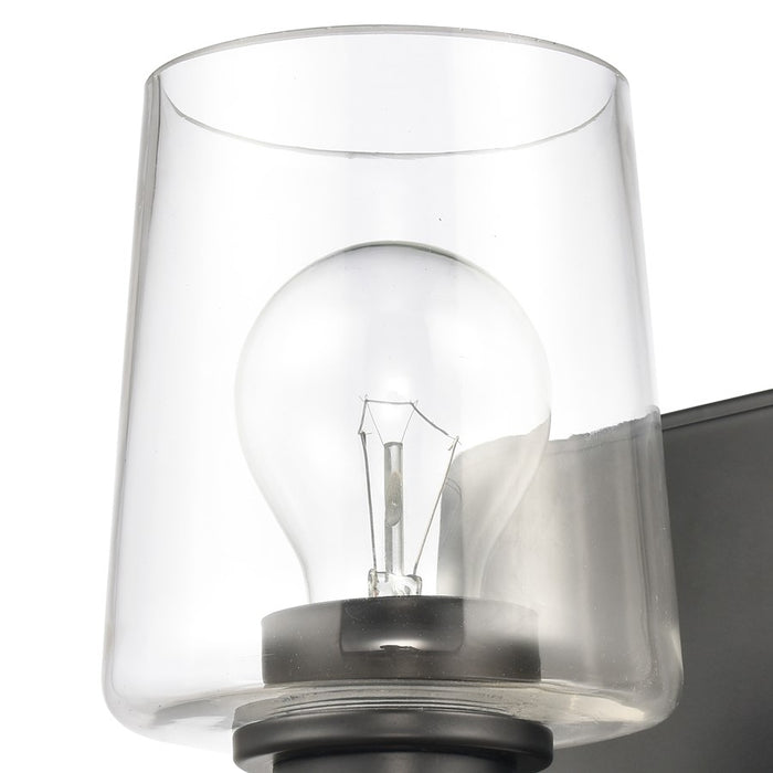 Atlas Lighting Celia 5'' Wide 1Lt Vanity Light, Matte Black/Clear