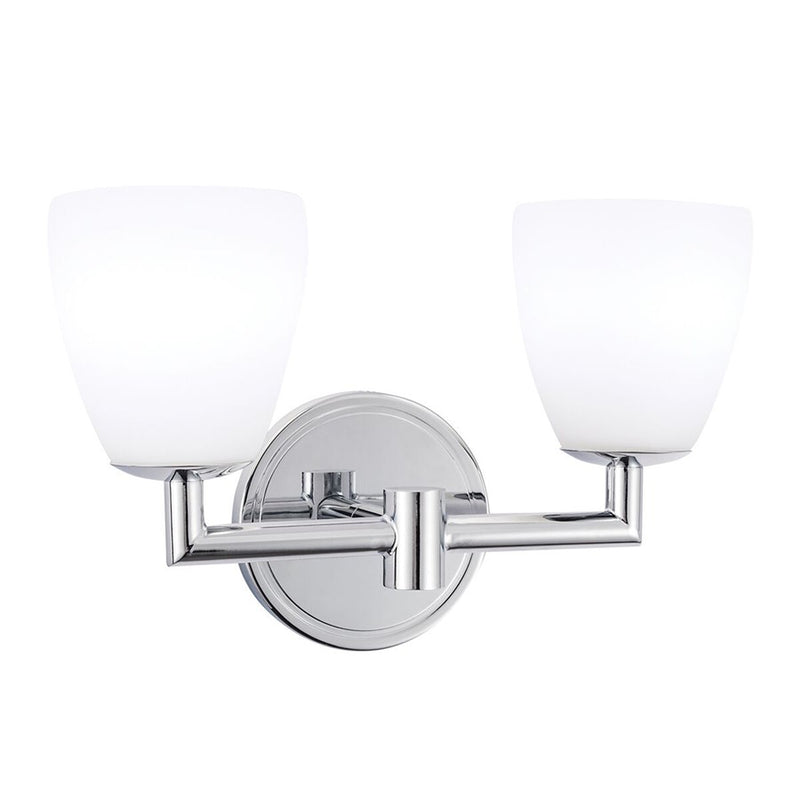 Atlas Lighting Chancellor 11in LED Vanity Light | Traditional Chrome and Opal Glass | Bathroom Vanity | 11 x 5 x 7 in | Model WL11253-CH