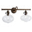 Atlas Lighting Clara 9'' Wide 2Lt Vanity Light, Bronze/Clear