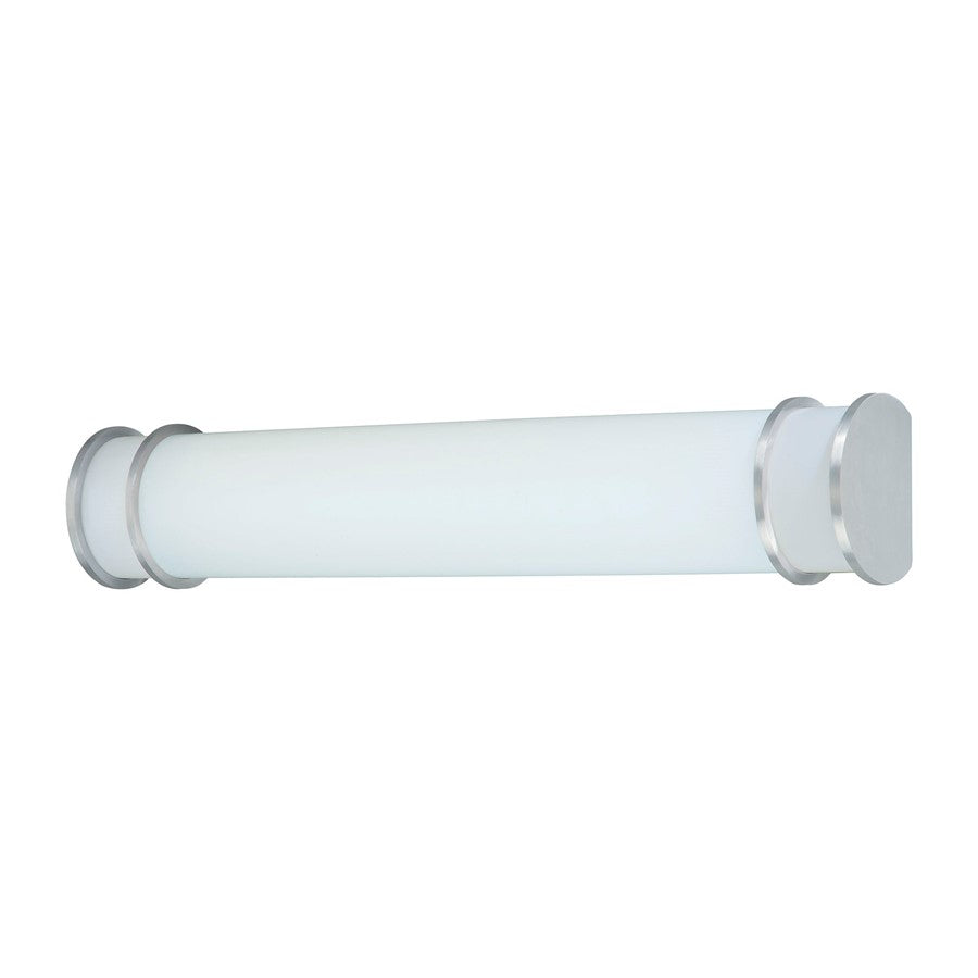 Atlas Lighting Clarion 25''W 2Lt Wall Lamp, Brushed Nickel/White