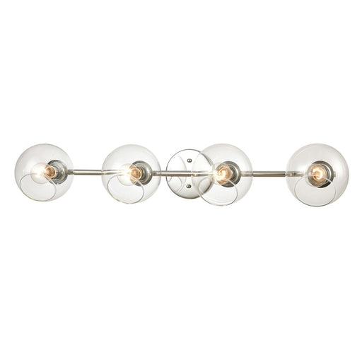 Atlas Lighting Claro 36'' Wide 4Lt Vanity Light, Chrome/Clear