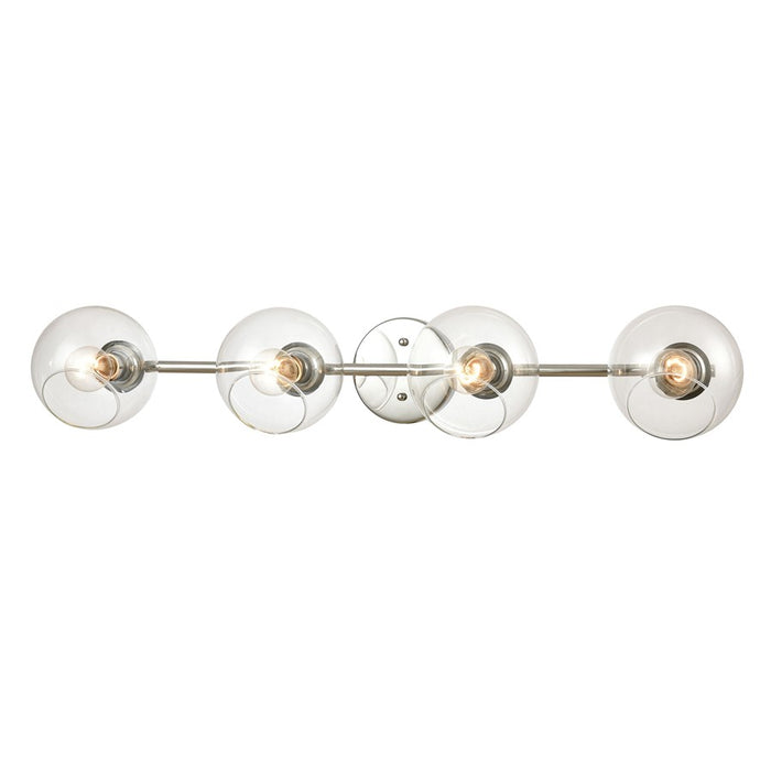 Atlas Lighting Claro 36'' Wide 4Lt Vanity Light, Chrome/Clear