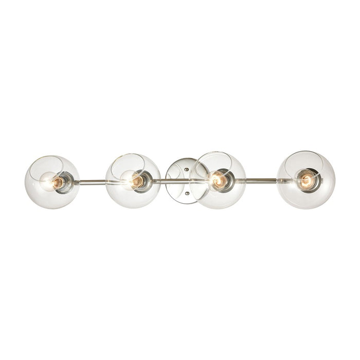 Atlas Lighting Claro 36'' Wide 4Lt Vanity Light, Chrome/Clear