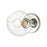 Atlas Lighting Claro 7'' High 1Lt Sconce, Polished Chrome/Clear