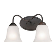 Atlas Lighting Conway 15'' Wide 2Lt Vanity Light, Bronze/White - WL11261-BZ