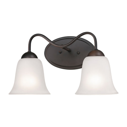 Atlas Lighting Conway 15'' Wide 2Lt Vanity Light, Bronze/White - WL11261-BZ