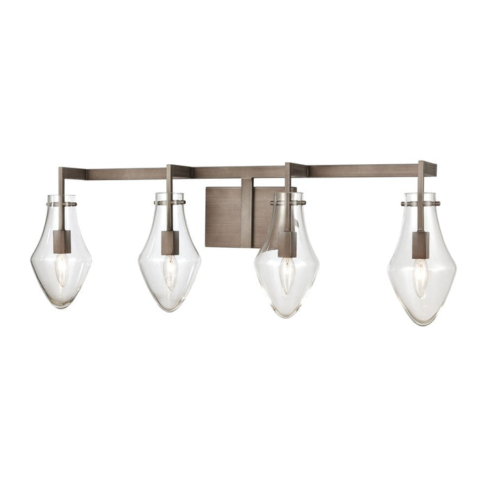 Atlas Lighting Culmination 36'' Wide 4Lt Vanity Light, Zinc/Clear