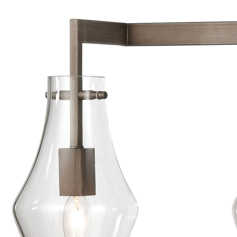 Atlas Lighting Culmination 36'' Wide 4Lt Vanity Light, Zinc/Clear