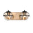 Atlas Lighting Davenay 16''W 2Lt Vanity Light, Satin Brass/Clear