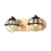 Atlas Lighting Davenay 16''W 2Lt Vanity Light, Satin Brass/Clear