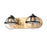 Atlas Lighting Davenay 16''W 2Lt Vanity Light, Satin Brass/Clear