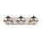Atlas Lighting Davenay 23''W 3Lt Vanity Light, Satin Nickel/Clear