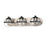 Atlas Lighting Davenay 23''W 3Lt Vanity Light, Satin Nickel/Clear