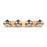 Atlas Lighting Davenay 31''W 4Lt Vanity Light, Satin Brass/Clear
