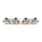 Atlas Lighting Davenay 31''W 4Lt Vanity Light, Satin Nickel/Clear