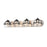 Atlas Lighting Davenay 31''W 4Lt Vanity Light, Satin Nickel/Clear