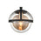 Atlas Lighting Davenay 6'' Wide 1Lt Vanity Light, Satin Brass/Clear
