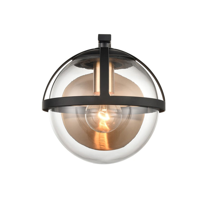 Atlas Lighting Davenay 6'' Wide 1Lt Vanity Light, Satin Brass/Clear