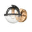 Atlas Lighting Davenay 6'' Wide 1Lt Vanity Light, Satin Brass/Clear