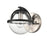 Atlas Lighting Davenay 6''W 1Lt Vanity Light, Satin Nickel/Clear