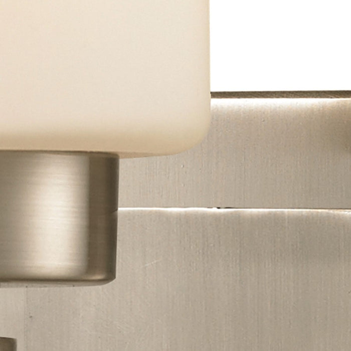 Atlas Lighting Dawson 10'' High 1Lt Sconce, Brushed Nickel/White
