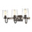 Atlas Lighting Dillon 22''W 3Lt Vanity Light, Vintage Rust/Clear